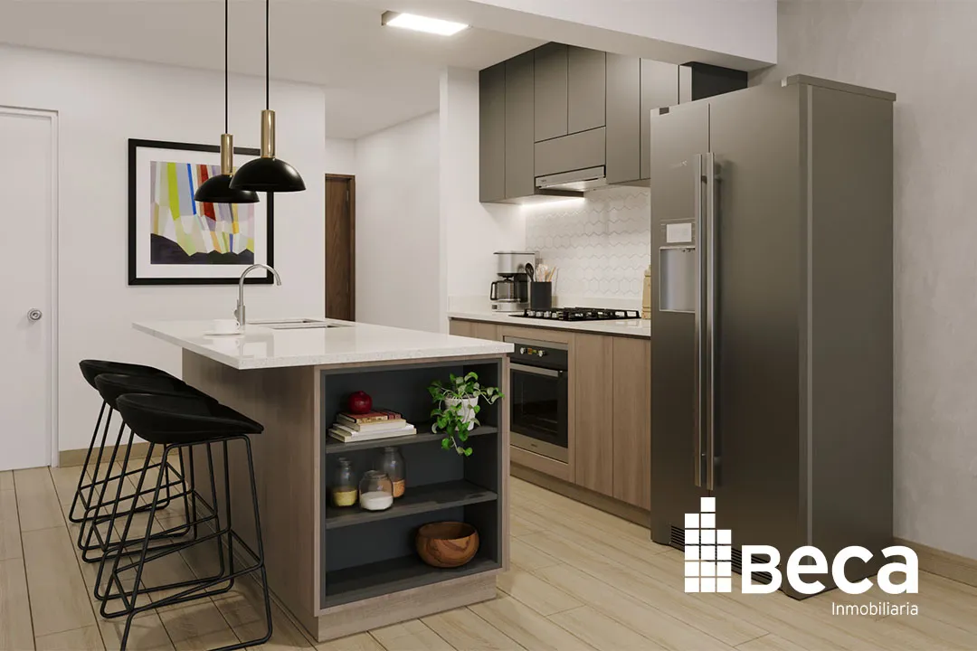 Cocina abierta y acabados que destacan en Departamentos Nuevos Cocina abierta y acabados que destacan en Departamentos Nuevos