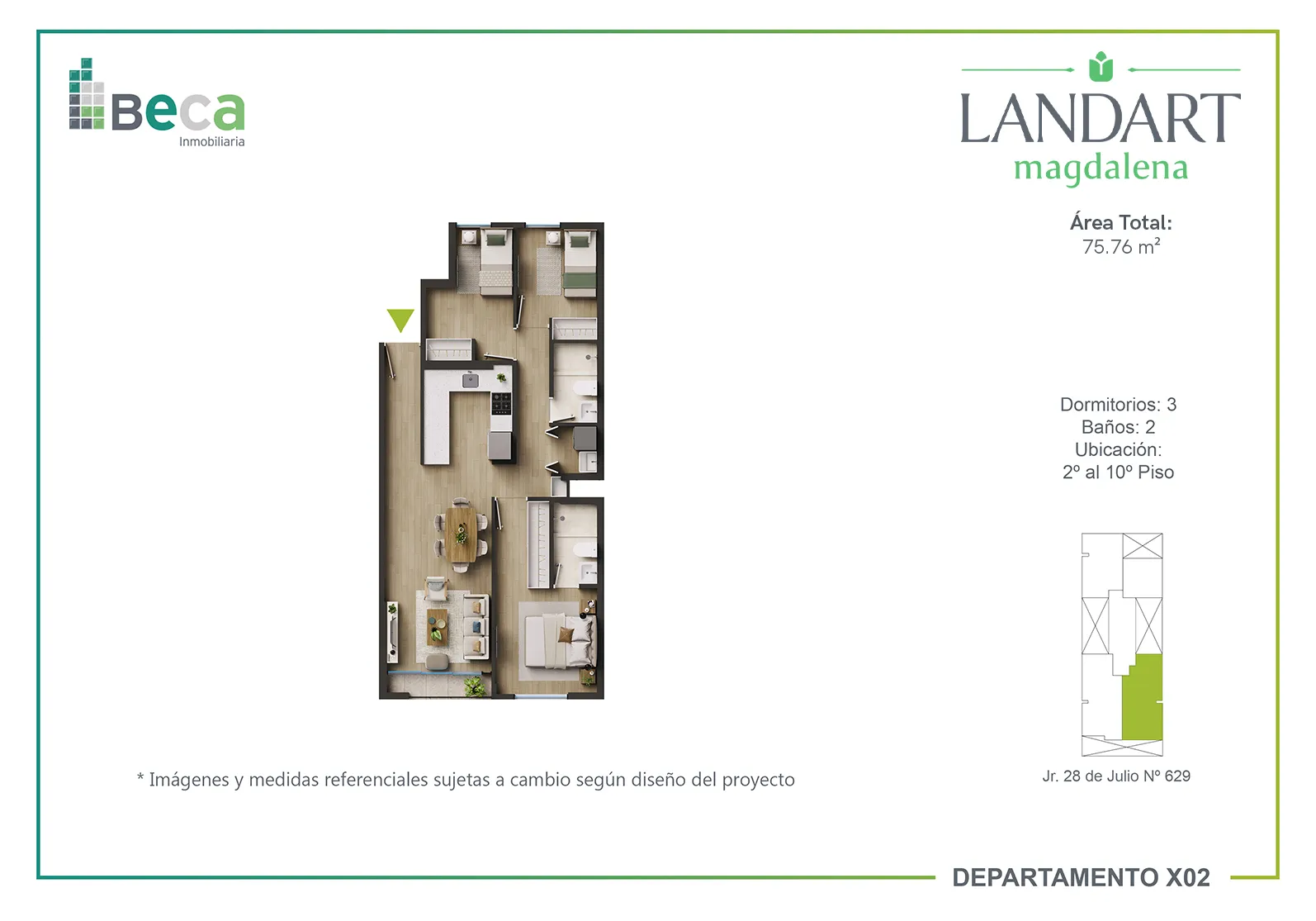 Departamento x02 - Membretado Landart