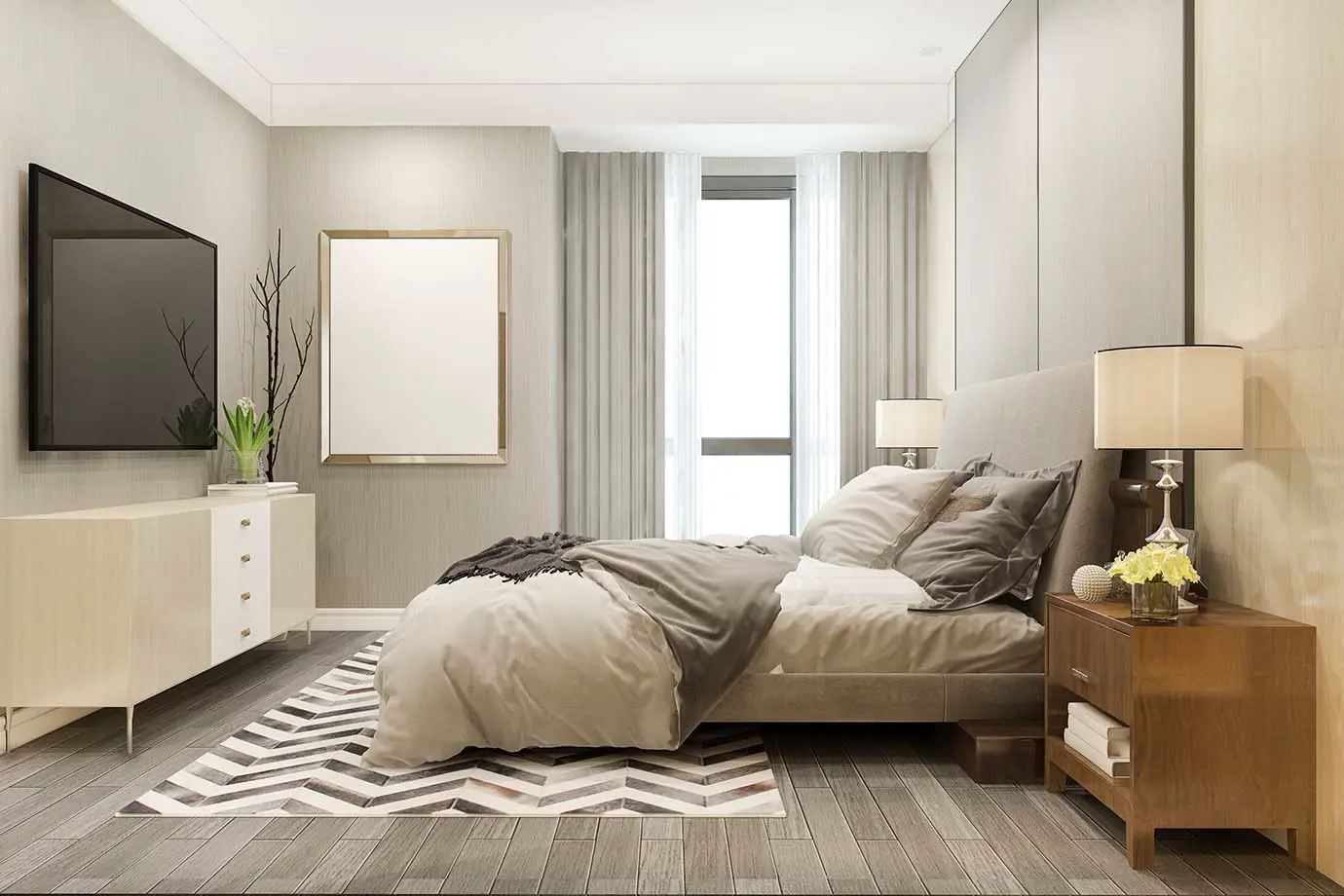 partamento-de-un-dormitorio-elegante Departamento de un solo dormitorio