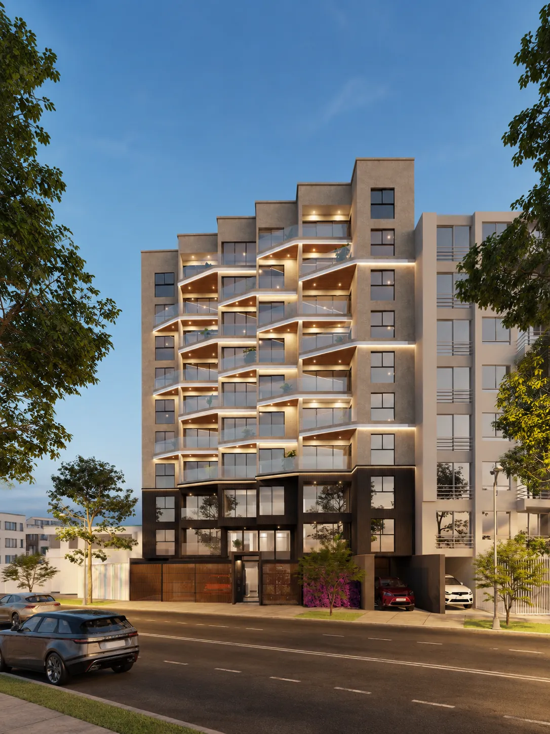 Fachada del edificio Bellagio en Jesús María